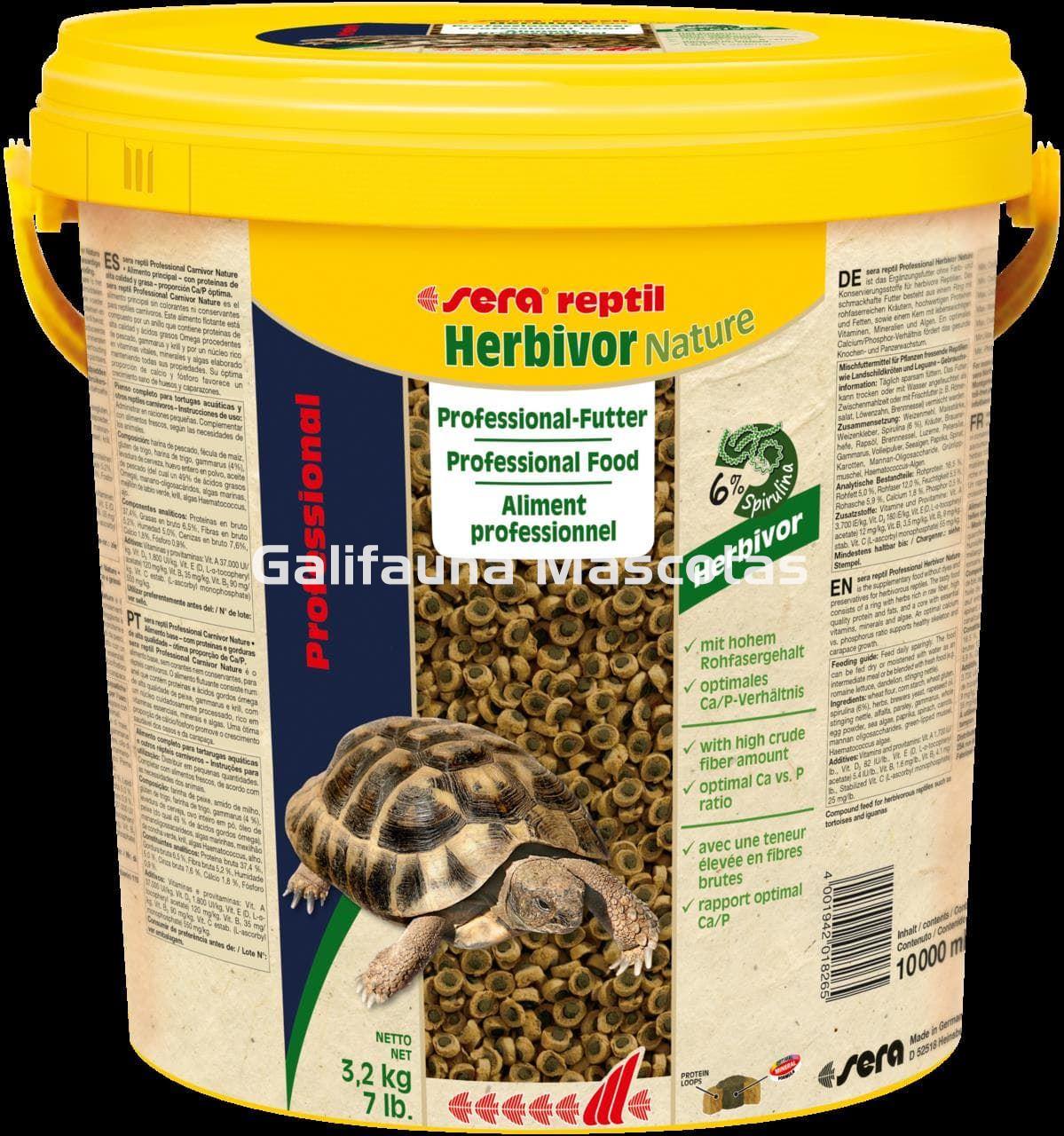 SERA Herbivor 10 litros . Alimentacion para Reptiles herbivoros - Imagen 1