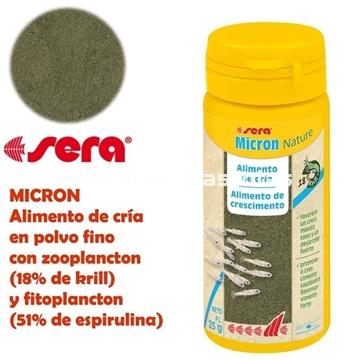 SERA Micron 50 ml.  Alimento en polvo para crias de peces - Imagen 1