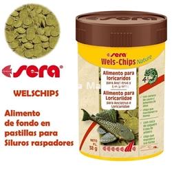 Sera  Wels-Chips 100 ml. Para siluros raspadores. - Imagen 1