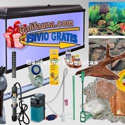 SuperKIT Acuario CLASIC LED 100 Litros con todo lo necesario para su montaje y mantenimiento. - Imagen 1