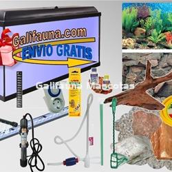 SuperKIT Acuario CLASIC LED  68 Litros con todo lo necesario para su montaje y mantenimiento. - Imagen 1
