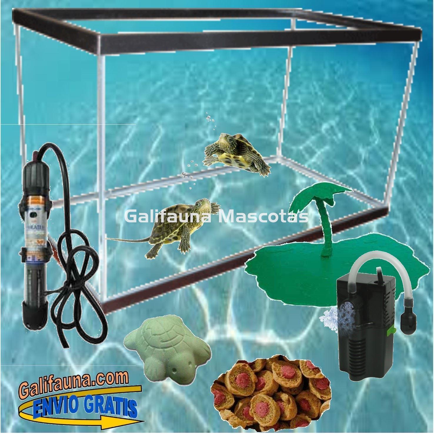 Tortuguera alta confort turtle. KIT 40 / 50 cm.  Con calentador de agua. - Imagen 1