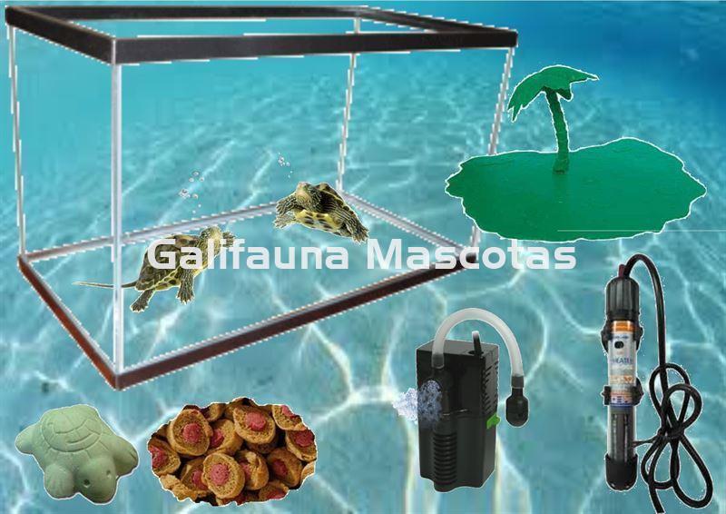 Tortuguera alta confort turtle. KIT 40 / 50 cm.  Con calentador de agua. - Imagen 2