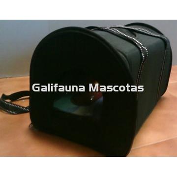 Transportín de lona negro para perro mediano o pequeño. - Imagen 2